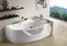 Гидромассажная ванна акриловая «Gemy» G9046 K 161/96 с каркасом с сифоном белая правая, фотография №3