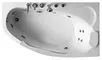 Гидромассажная ванна акриловая «Gemy» G9046 II B 171/99 с каркасом с сифоном белая правая, фотография №3