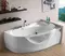 Гидромассажная ванна акриловая «Gemy» G9046 B 161/99 с каркасом с сифоном белая правая, фотография №3