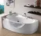 Гидромассажная ванна акриловая «Gemy» G9046 B 161/96 с каркасом с сифоном белая левая, фотография №3