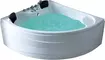 Гидромассажная ванна акриловая «Gemy» G9041 B 150/150 с каркасом с сифоном белая, картинка №2