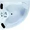 Гидромассажная ванна акриловая «Gemy» G9041 B 150/150 с каркасом с сифоном белая, фото №1