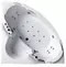 Гидромассажная ванна акриловая «Gemy» G9025 II K 155/155 с каркасом с сифоном белая, картинка №2