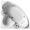 Гидромассажная ванна акриловая «Gemy» G9025 II B 155/155 с каркасом с сифоном белая, фотография №3