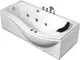 Гидромассажная ванна акриловая «Gemy» G9010 B 173/83 с каркасом с сифоном белая левая, фото №1