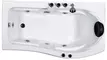Гидромассажная ванна акриловая «Gemy» G9010 B 173/83 с каркасом с сифоном белая левая, картинка №2