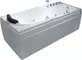 Гидромассажная ванна акриловая «Gemy» G9006-1.7 B 172/77 с каркасом с сифоном белая правая, картинка №2