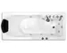 Гидромассажная ванна акриловая «Gemy» G9006-1.7 B 172/77 с каркасом с сифоном белая правая, фото №1
