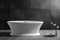 Ванна акриловая «Abber» AB9289 170/80 на подиуме с сифоном белая, картинка №2