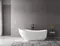 Ванна акриловая «Abber» AB9288 180/89 с каркасом с сифоном белая, изображение №4