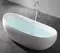 Ванна акриловая «Abber» AB9236 170/80 с каркасом с сифоном белая, картинка №2