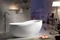 Ванна акриловая «Abber» AB9232 180/85 с каркасом с сифоном белая, фотография №3
