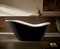 Ванна акриловая «Abber» AB9231B 170/80 с каркасом с сифоном белая/чёрная, картинка №2