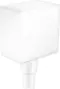 Подключение для душевого шланга «Hansgrohe» FixFit Square 26455700 с обратным клапаном белое матовое, фото №1