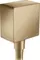Подключение для душевого шланга «Hansgrohe» FixFit Square 26455140 с обратным клапаном шлифованная бронза, фото №1