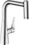 Смеситель для кухонной мойки «Hansgrohe» Metris M71 73800000 с выдвижным изливом хром, фото №1