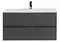 Тумба с раковиной «Aquanet» Алвита 100 (Фортуна 100) подвесная серый антрацит глянец, фотография №3