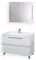 Мебель для ванной подвесная «Aquaton» Турин 100 белая с серебристой панелью, фото №1