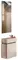 Мебель для ванной подвесная «Aquaton» Эклипс 46 М белая/эбони светлый левая/правая, фото №1