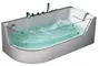 Гидромассажная ванна акриловая «Cerutti» C-403R 170/80 с каркасом с сифоном белая правая, фото №1