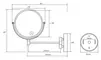 Косметическое зеркало «Bemeta» 112201522 на стену хром, картинка №2