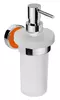 Дозатор для мыла «Bemeta» Trend-i 104109018g на стену хром/оранжевый, фото №1