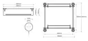 Полка в ванну «Bemeta» Retro 144202128 на стену хром/золото, картинка №2