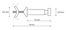 Крючок «Bemeta» Rawell 104506122 на полотенцесушитель хром, картинка №2