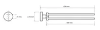 Полотенцедержатель двойной поворотный «Bemeta» Omega 104204191 на стену хром, фотография №3 Полотенцедержатель двойной поворотный «Bemeta» Omega 104204191 на стену хром, фотография №3