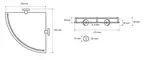 Угловая полка в ванну «Bemeta» Omega 104202162 на стену хром, картинка №2