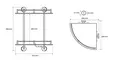 Угловая полка в ванну «Bemeta» Omega 104202142 на стену хром, картинка №2