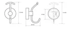 Крючок «Bemeta» Omega 104105252 на стену хром, картинка №2