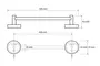 Полотенцедержатель «Bemeta» Omega 104104022 на стену хром, картинка №2