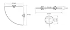 Угловая полка в ванну «Bemeta» Omega 104102012 на стену хром, картинка №2