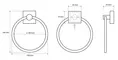 Полотенцедержатель «Bemeta» Beta 132104062 на стену хром, картинка №2