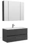 Мебель для ванной подвесная «Aquanet» Алвита 100 серый антрацит глянец, фото №1