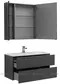 Мебель для ванной подвесная «Aquanet» Алвита 100 серый антрацит глянец, картинка №2