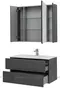 Мебель для ванной подвесная «Aquanet» Алвита 100 серый антрацит глянец, фото №5