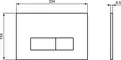 Кнопка смыва «Ideal Standard» Prosys Oleas черная, картинка №2