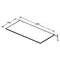 Столешница Ideal Standard Adapto 105 см без выреза, с крепежом, Серый камень (U8416FX), фотография №3