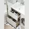 Тумба с раковиной под стиральную машину «Alavann» Soft Silver 120 (Даллас 120 левая) белая/металлик, картинка №2
