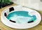 Гидромассажная ванна акриловая «Gemy» G9090 B 190/190 с каркасом с сифоном белая, фотография №3