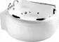 Гидромассажная ванна акриловая «Gemy» G9088 B 185/185 с каркасом с сифоном белая, фото №1