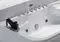 Гидромассажная ванна акриловая «Gemy» G9085 B L 180/116 с каркасом с сифоном белая левая, картинка №2