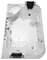 Гидромассажная ванна акриловая «Gemy» G9085 B L 180/116 с каркасом с сифоном белая левая, фото №1