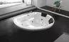 Гидромассажная ванна акриловая «Gemy» G9053 B 185/162 с каркасом с сифоном белая, картинка №2