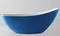 Ванна акриловая «Abber» AB9233DB 184/79 с каркасом с сифоном синяя/белая, фото №1