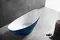 Ванна акриловая «Abber» AB9233DB 184/79 с каркасом с сифоном синяя/белая, фотография №3