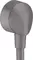 Подключение для душевого шланга «Hansgrohe» FixFit 27454340 шлифованный чёрный хром, фото №1