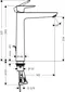 Смеситель для раковины «Hansgrohe» Talis E 71716700 с донным клапаном белый матовый, картинка №2